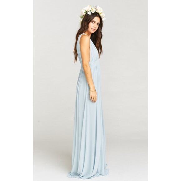 Show Me Your Mumu Ava Maxi Dress Steel Blue - M - Picture 2 of 3